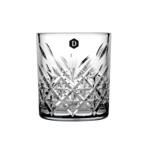 Timeless Whisky Glas 21 cl. mit einfarbigem DailyDrinks-Logo auf der Vorderseite. Timeless Whisky Glas 21 cl. mit einfarbigem DailyDrinks-Logo auf der Vorderseite.