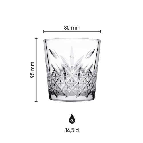 Infografik mit den Abmessungen des Timeless Whiskyglases 34,5 cl. einschließlich Höhe und Durchmesser. Infografik mit den Abmessungen des Timeless Whiskyglases 34,5 cl. einschließlich Höhe und Durchmesser.