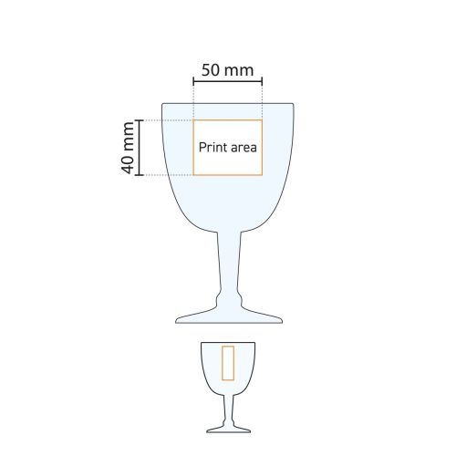 Technische Arbeitszeichnung der Druckfläche auf Trappistenglas 33 cl. mit markierten Bereichen. Technische Arbeitszeichnung der Druckfläche auf Trappistenglas 33 cl. mit markierten Bereichen.