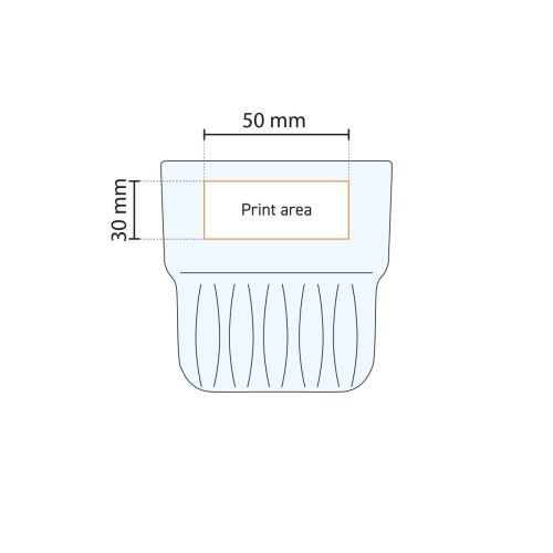 Druckfläche für den Druck auf der technischen Arbeitszeichnung von Onis Everest glass 26.5 cl. Druckfläche für den Druck auf der technischen Arbeitszeichnung von Onis Everest glass 26.5 cl.