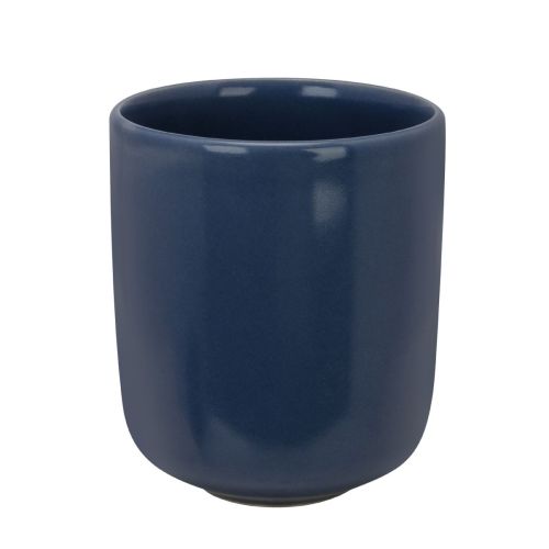 Vorderansicht der Venus Tasse 35 cl. ohne Henkel aus blauem Porzellan mit gerader zylindrischer Form.