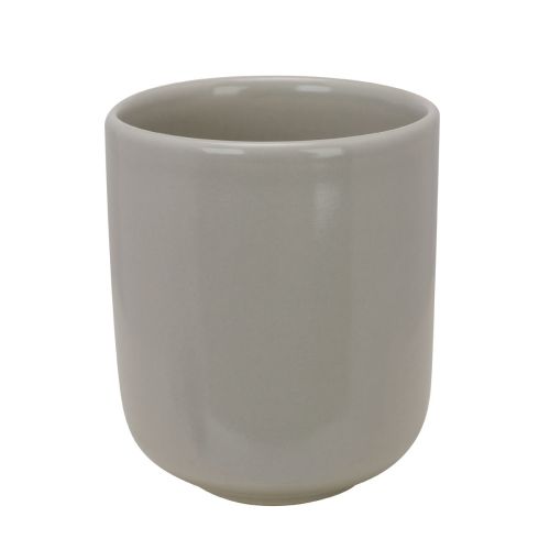 Vorderansicht der Venus Tasse 35 cl. ohne Henkel aus elfenbeinfarbenem Porzellan mit gerader zylindrischer Form.
