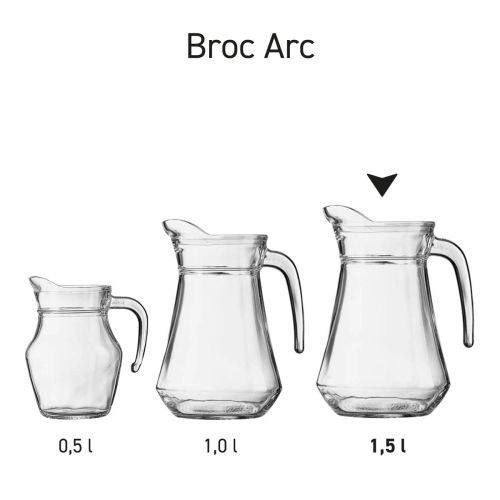 Serienbild von Wasserkrügen aus Glas, die Broc Arc als Produktlinie präsentiert. Serienbild von Wasserkrügen aus Glas, die Broc Arc als Produktlinie präsentiert.