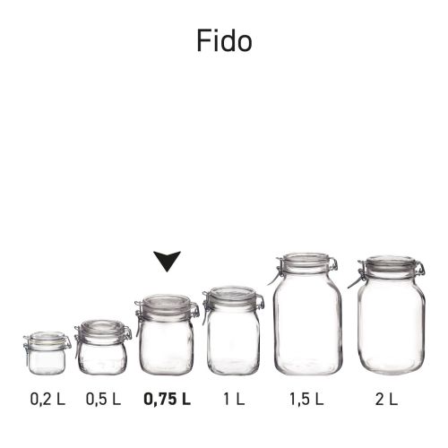 Einweckglas 0,75 Liter Fido bedrucken