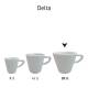 Delta Cappuccino Tasse 20 cl. mit Druck