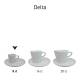 Delta Espresso 8 cl. SET mit Druck