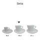 Delta Kaffee 16 cl. SET mit Druck