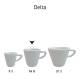 Delta Kaffee Tasse 16 cl. mit Druck