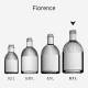Flasche Florence 0,7 Liter mit Druck