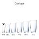 Glas Conique 8 cl. mit Druck