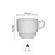 Legio Kaffeetasse weiß 16 cl. bedrucken