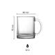 London Glasse Tasse 32 cl. mit Druck