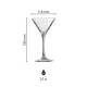 Martini Cocktailglas 21 cl. bedrucken