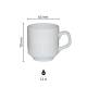 Sara Kaffeetasse weiß 14 cl. bedrucken