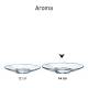 Aroma Untertasse glas 14 cm. bedrucken