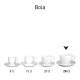 Bola Milchkaffeetassen weiß 28 cl. Set bedrucken