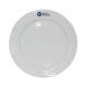 Teller breitem Rand Weiß 24 cm. bedrucken