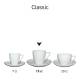 Classic Kaffee weiß 15 cl. Set bedrucken