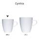Cynthia Tasse weiß 20 cl. bedrucken