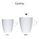 Cynthia Tasse weiß 25 cl. bedrucken