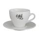 Dom Cappuccino weiß 20 cl. Set bedrucken