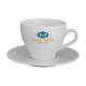 Dom Cappuccino weiß 20 cl. Set bedrucken