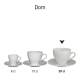 Dom Cappuccino weiß 20 cl. Set bedrucken