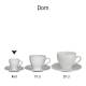 Dom Espresso weiß 8 cl Set bedrucken