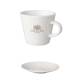 Kaffee Tasse und Untertasse Neo Budgetline weiß 19 cl. SET bedrucken