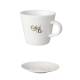 Kaffee Tasse und Untertasse Neo Budgetline weiß 19 cl. SET bedrucken