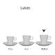 Lukas Cappuccino weiß 19.5 cl. SET bedrucken