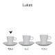 Lukas Espresso weiß 7.5 cl. SET bedrucken
