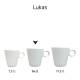 Lukas Kaffeetasse weiß 16 cl bedrucken