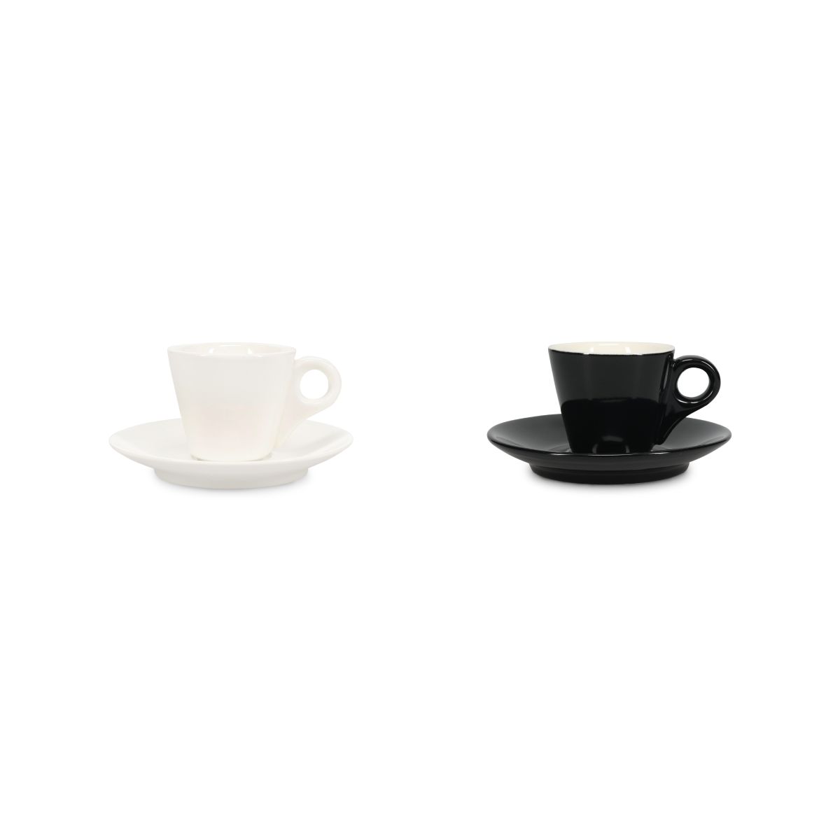 Farbvarianten des Baristo Espresso 8 cl. SET Porzellan bequem nebeneinander ausgestellt.