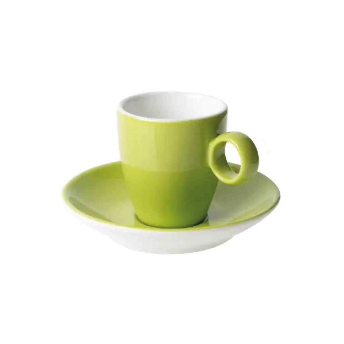 Frontal Bild der schwarzen und weißen Bart Espresso 6,5 cl. SET  mit glatter Oberfläche.