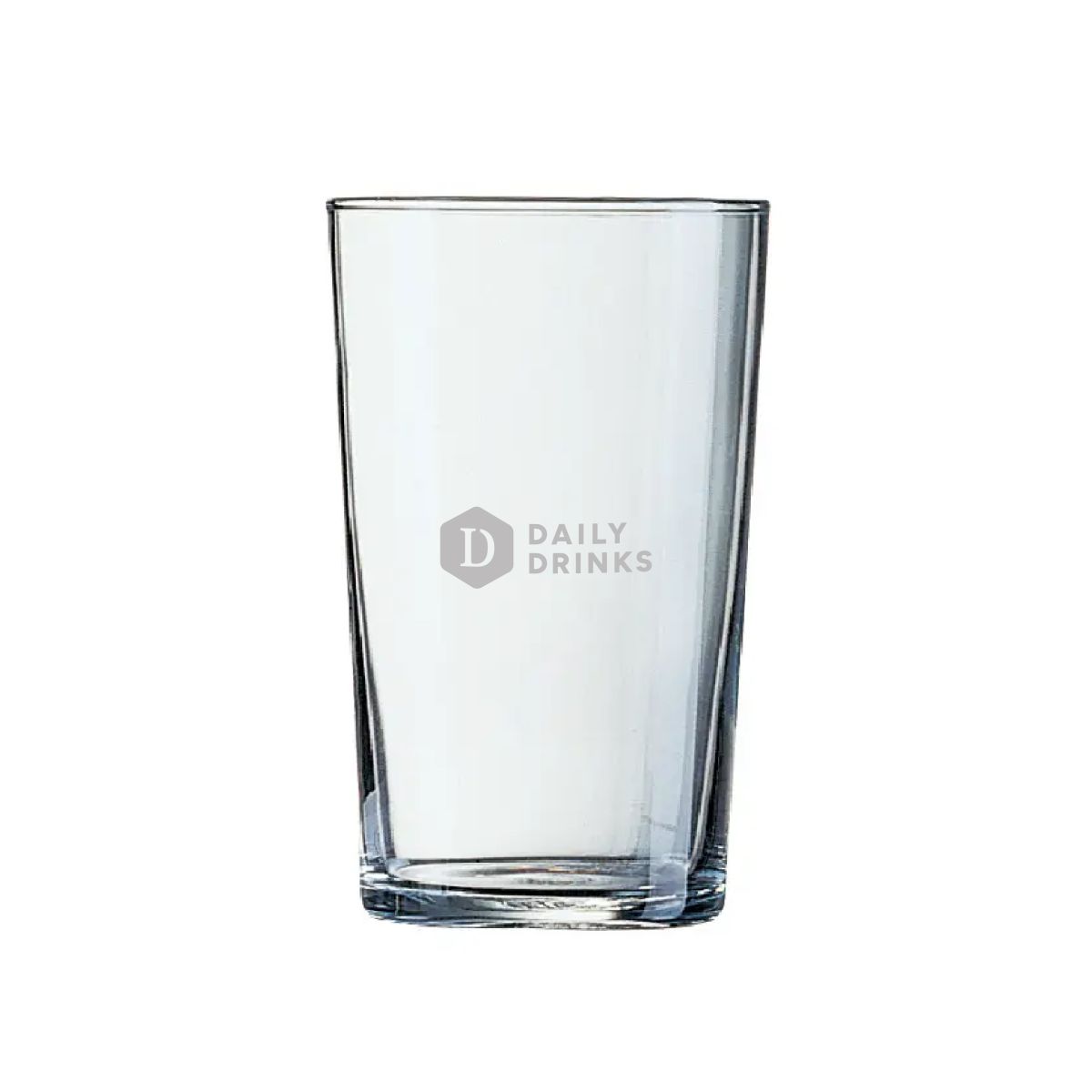 Bierglas Konisch 20 cl. mit eingraviertem DailyDrinks-Logo auf der Vorderseite.