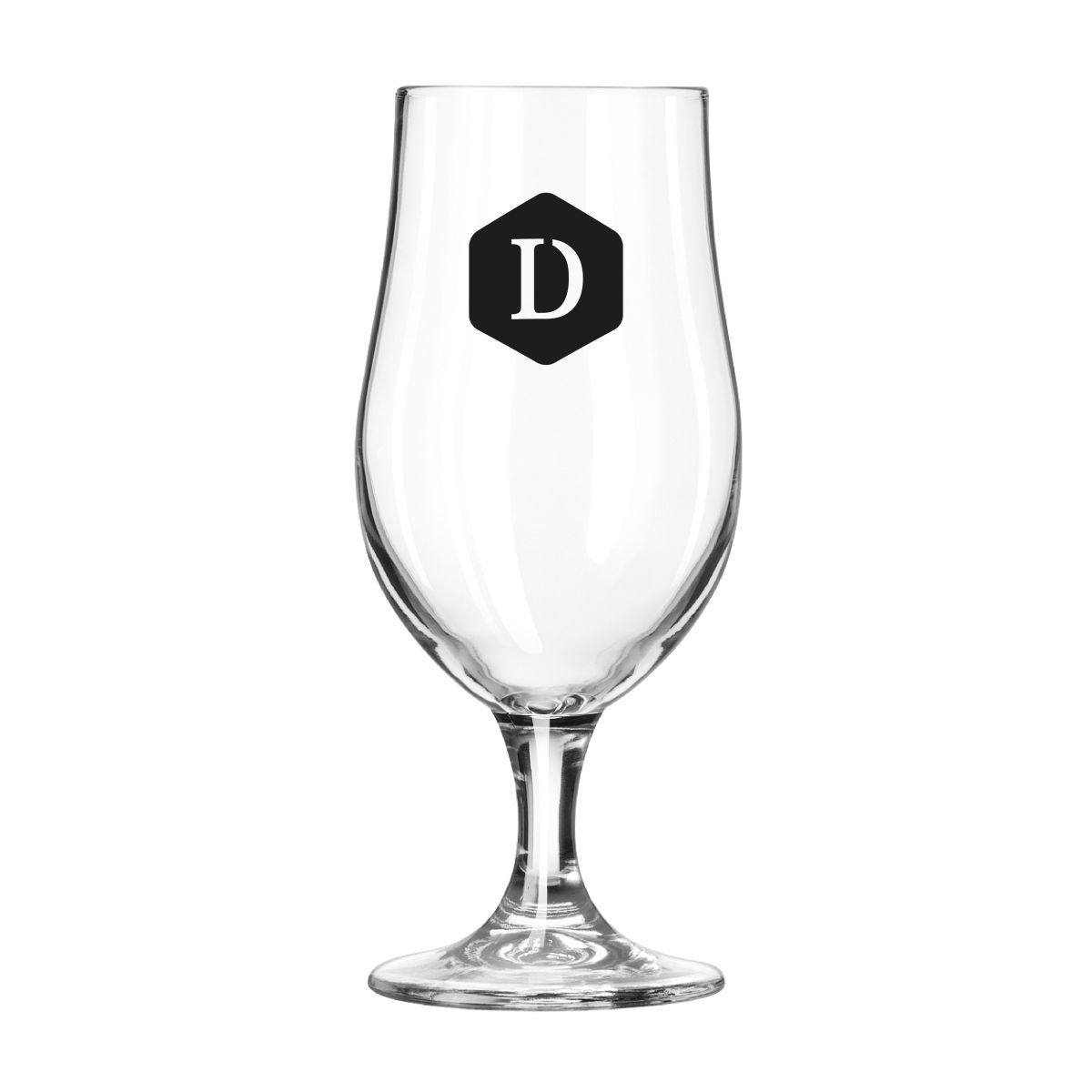 Bierglas Munich 63 cl. mit einfarbigem DailyDrinks-Logo auf der Vorderseite.