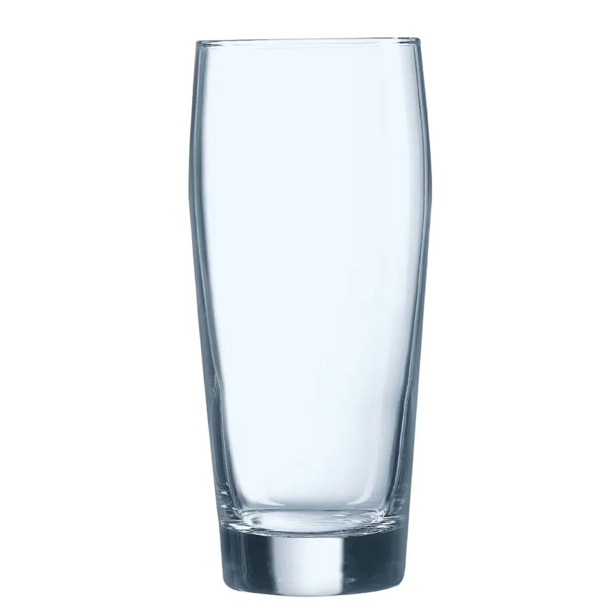 Vorderansicht des Bierglas Willy 40 cl. in Klarglas mit klassischer Tulpenform und breiter Öffnung.