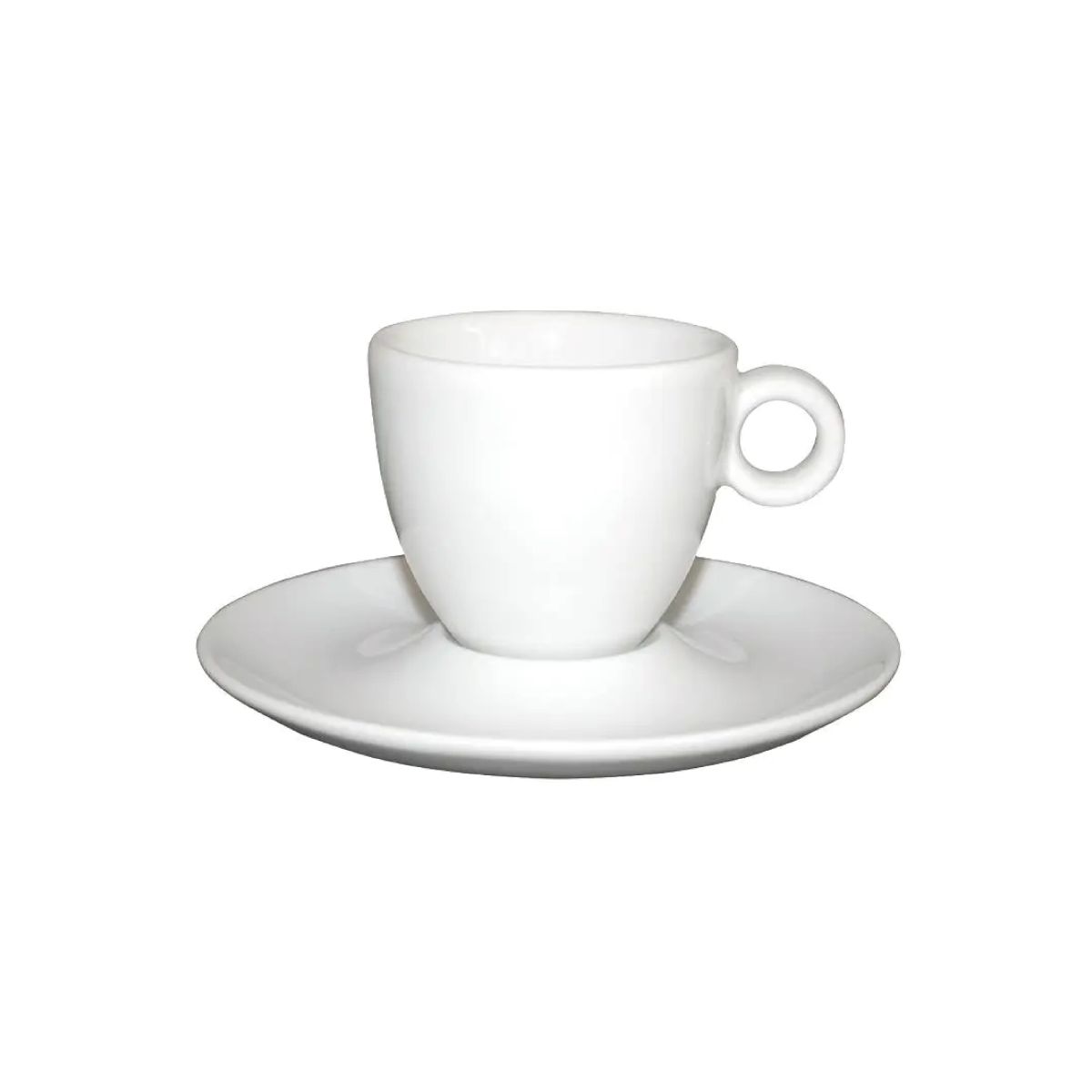 Vorderseite von Bola espresso 8 cl. set Porzellanset in kompakter Form. Vorderseite von Bola espresso 8 cl. set Porzellanset in kompakter Form.