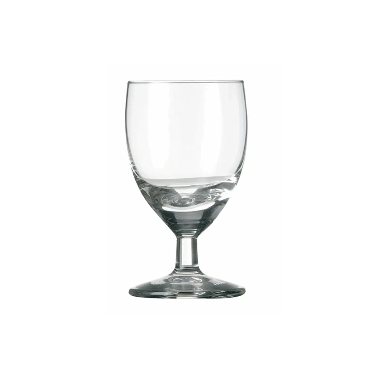 Schnapsglas Gilde 6 cl. in gerader Frontansicht, transparentes Design mit einfacher runder Form.