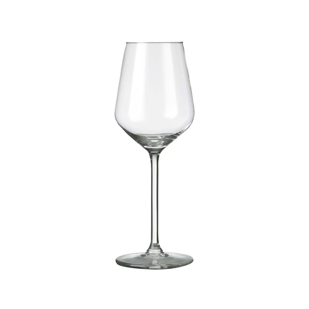Klarglasansicht des Carre Weinglas 29 cl. Frontalansicht.