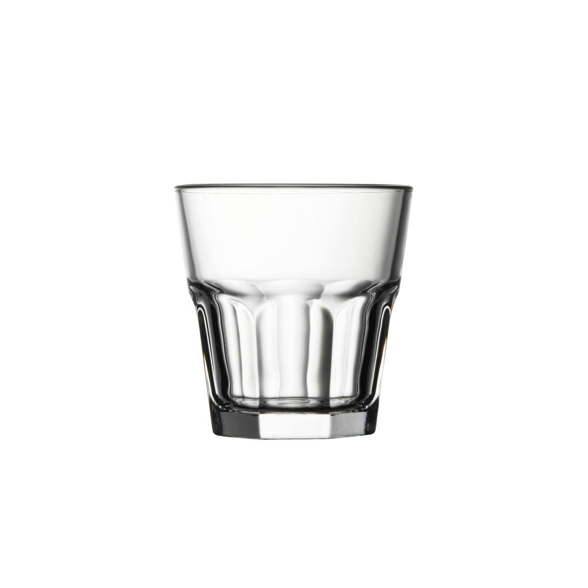 Casablanca Rocks Glas 20,8 cl. Aus klarem Glas, direkt von vorne fotografiert. Casablanca Rocks Glas 20,8 cl. Aus klarem Glas, direkt von vorne fotografiert.