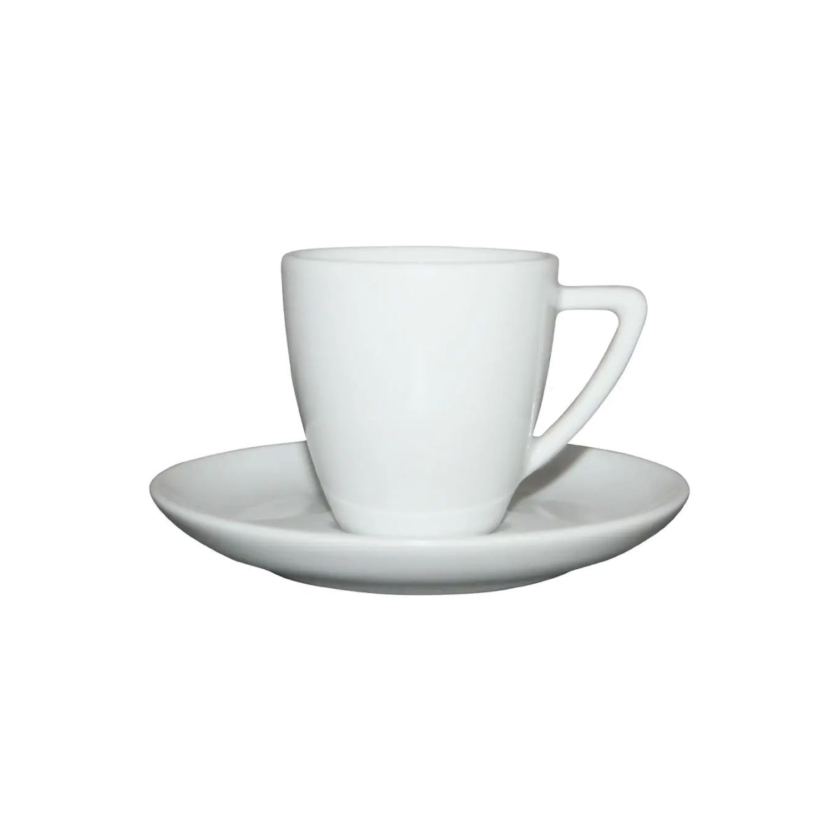 Porzellan Classic Espresso SET weiß 7 cl, Front mit glatter weißer Oberfläche. Porzellan Classic Espresso SET weiß 7 cl, Front mit glatter weißer Oberfläche.