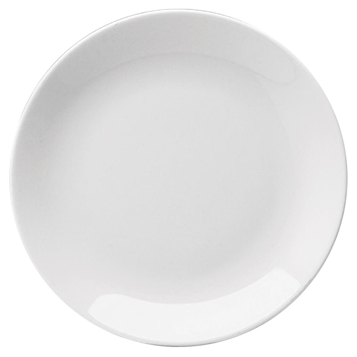 Vorderseite des großen Teller Coupe Hotel 31 cm. Porzellan, weiß und flach in Form. Vorderseite des großen Teller Coupe Hotel 31 cm. Porzellan, weiß und flach in Form.