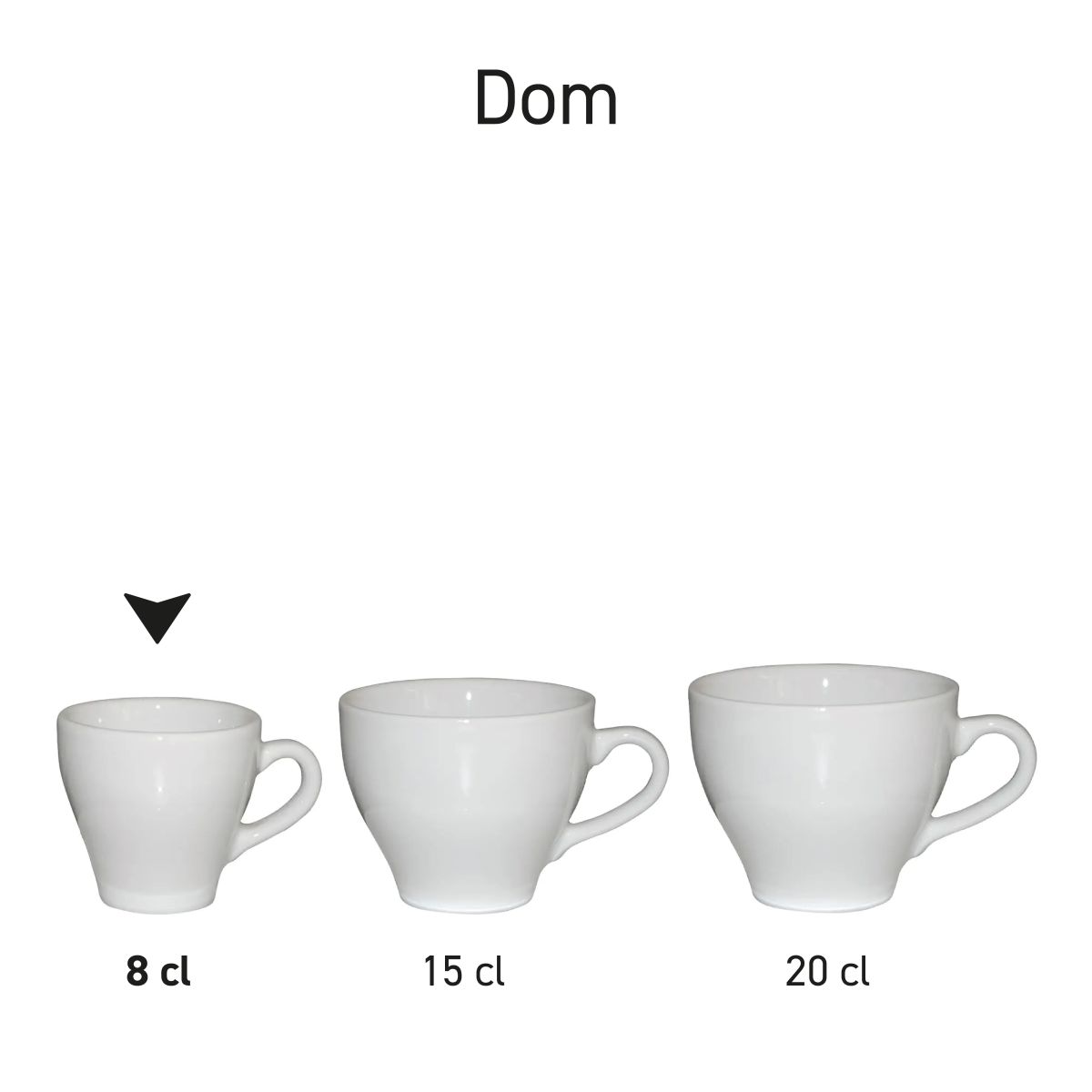 Serie Dom Espresso Tassen weiß präsentiert als Porzellan Dom Serie.