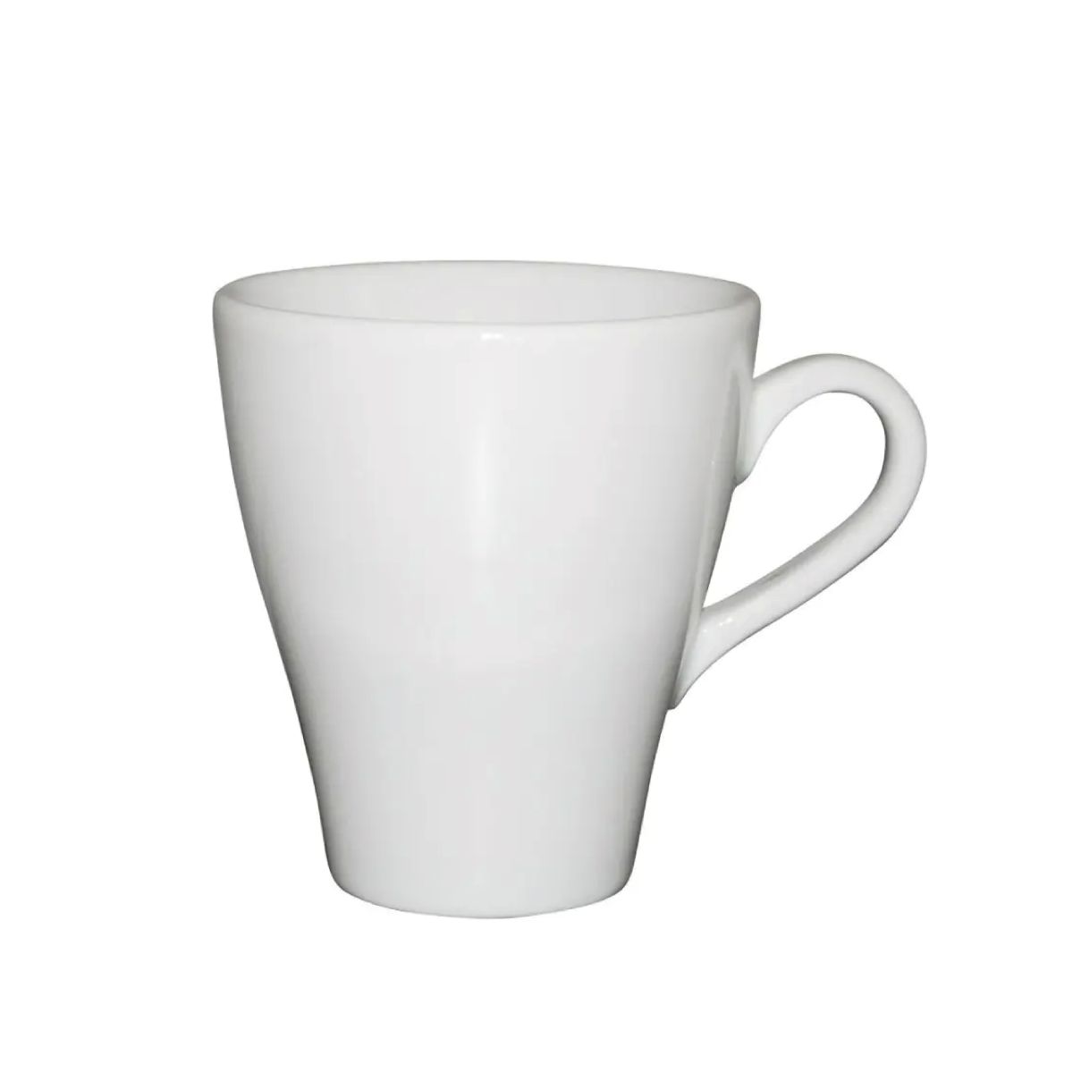 Porzellan Dom Tasse Weiß 25 cl. fotografiert frontal gegen neutralen Hintergrund. Porzellan Dom Tasse Weiß 25 cl. fotografiert frontal gegen neutralen Hintergrund.