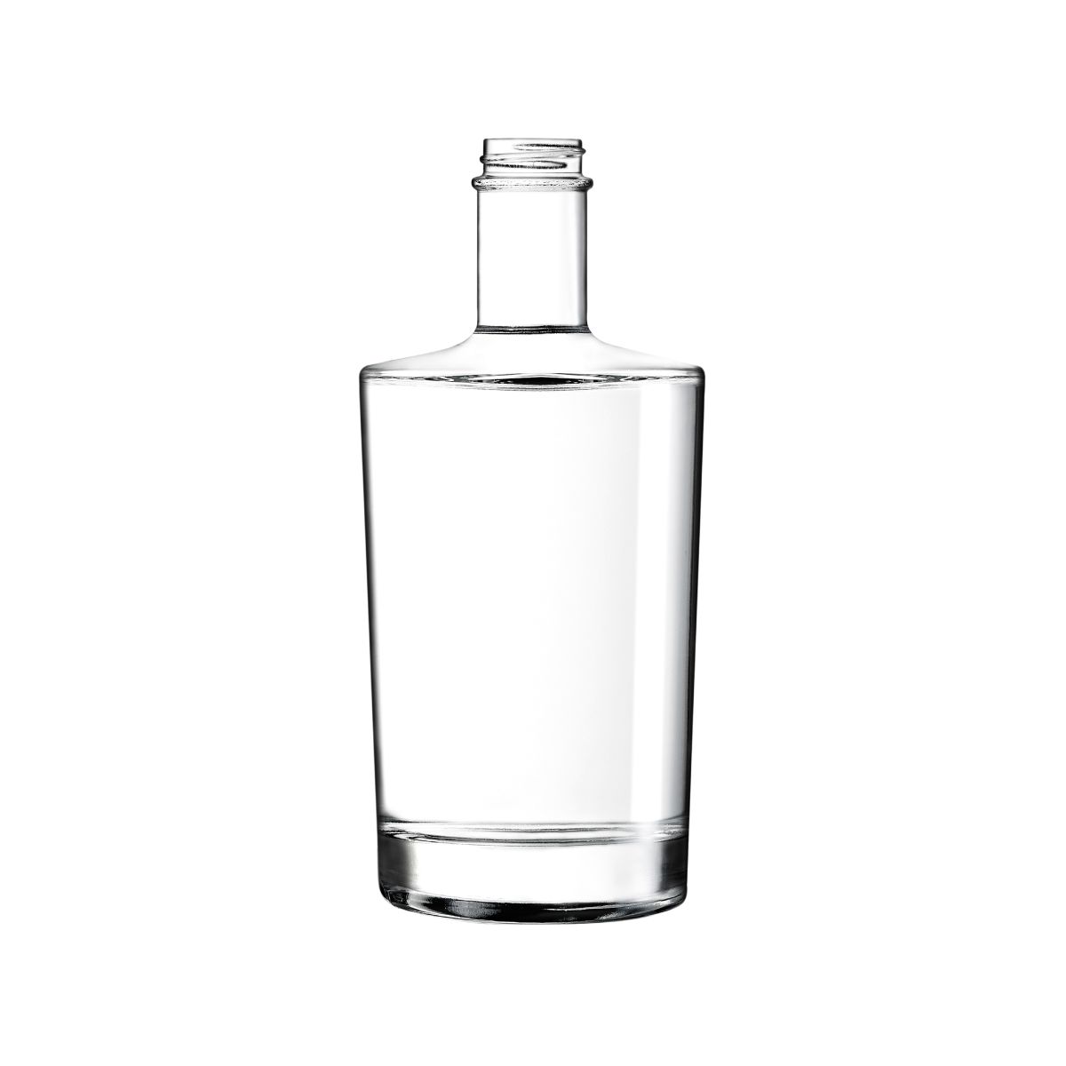 Flasche Neos 0,5 Liter in gerader Vorderansicht, transparent und einfach gestaltet.