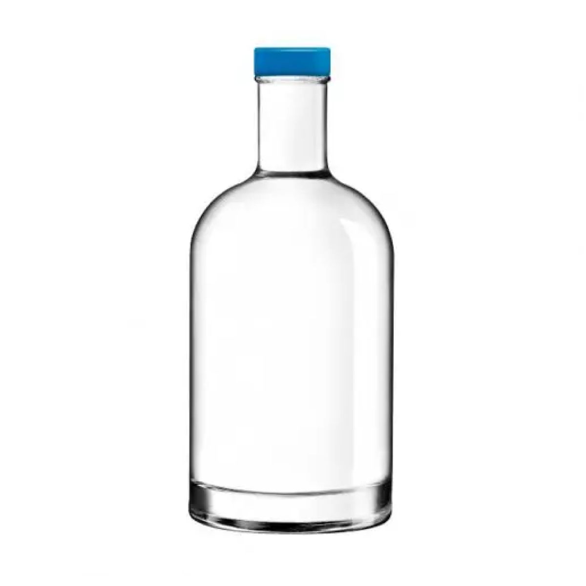 Flasche Oslo 0,7 Liter in Vorderansicht mit blauem Deckel oder Aufdruck sichtbar.