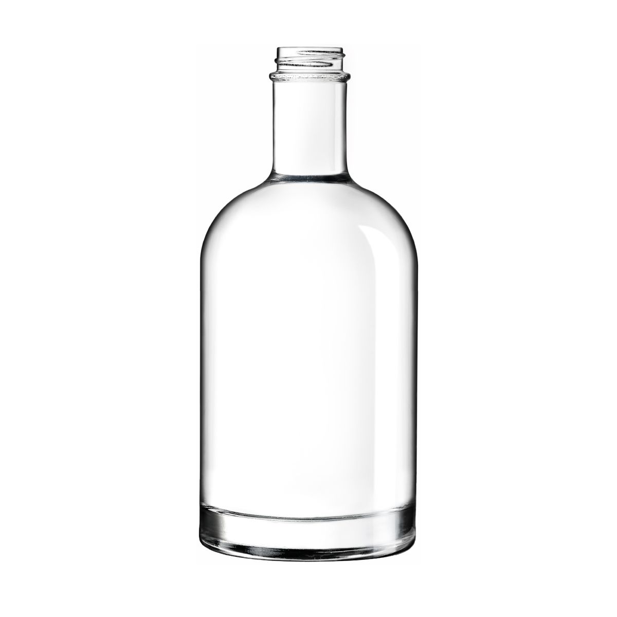 Flasche Oslo 0,7 Liter in der Vorderansicht ohne Verschluss und Aufdruck sichtbar.