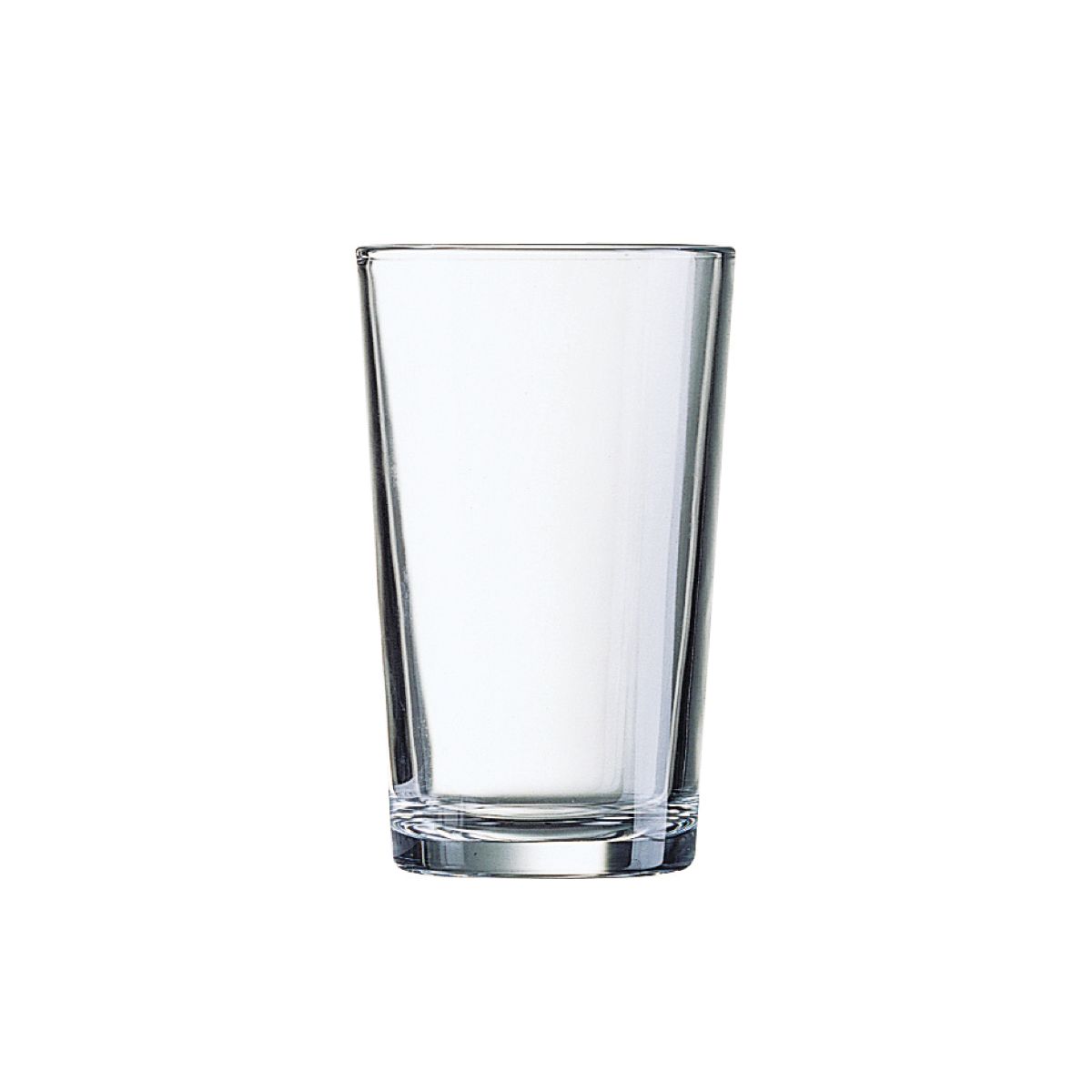 Kompaktes Glas Conique 8 cl. mit geradem Rand, in der Vorderansicht dargestellt.